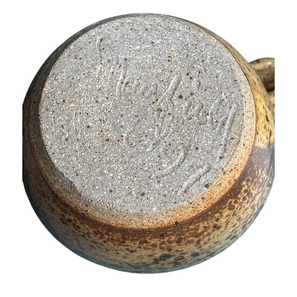 VTG Stoneware Syrup Small Pitcher By Artist Mayfield Handcrafted Michigan - Picture 7 of 9